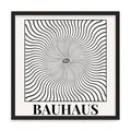 Bauhaus absztrakt fali kép – fúrásmentes, öntapadós képkeret, 20x20 cm - fekete keret