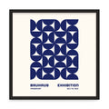 Bauhaus Kiállítás fali kép – fúrásmentes, öntapadós képkeret, 20x20 cm - fekete keret