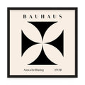 Bauhaus kiállítás fali kép – fúrásmentes, öntapadós képkeret, 20x20 cm - fekete keret
