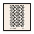 Bauhaus mintás fali kép – fúrásmentes, öntapadós képkeret, 20x20 cm - fekete keret