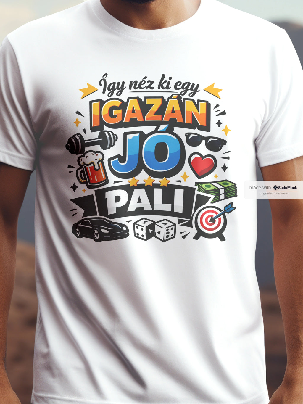 Igazán jó pali pamut póló – vicces férfiaknak szóló minta – férfi póló, unisex póló, magyar minta, vicces póló