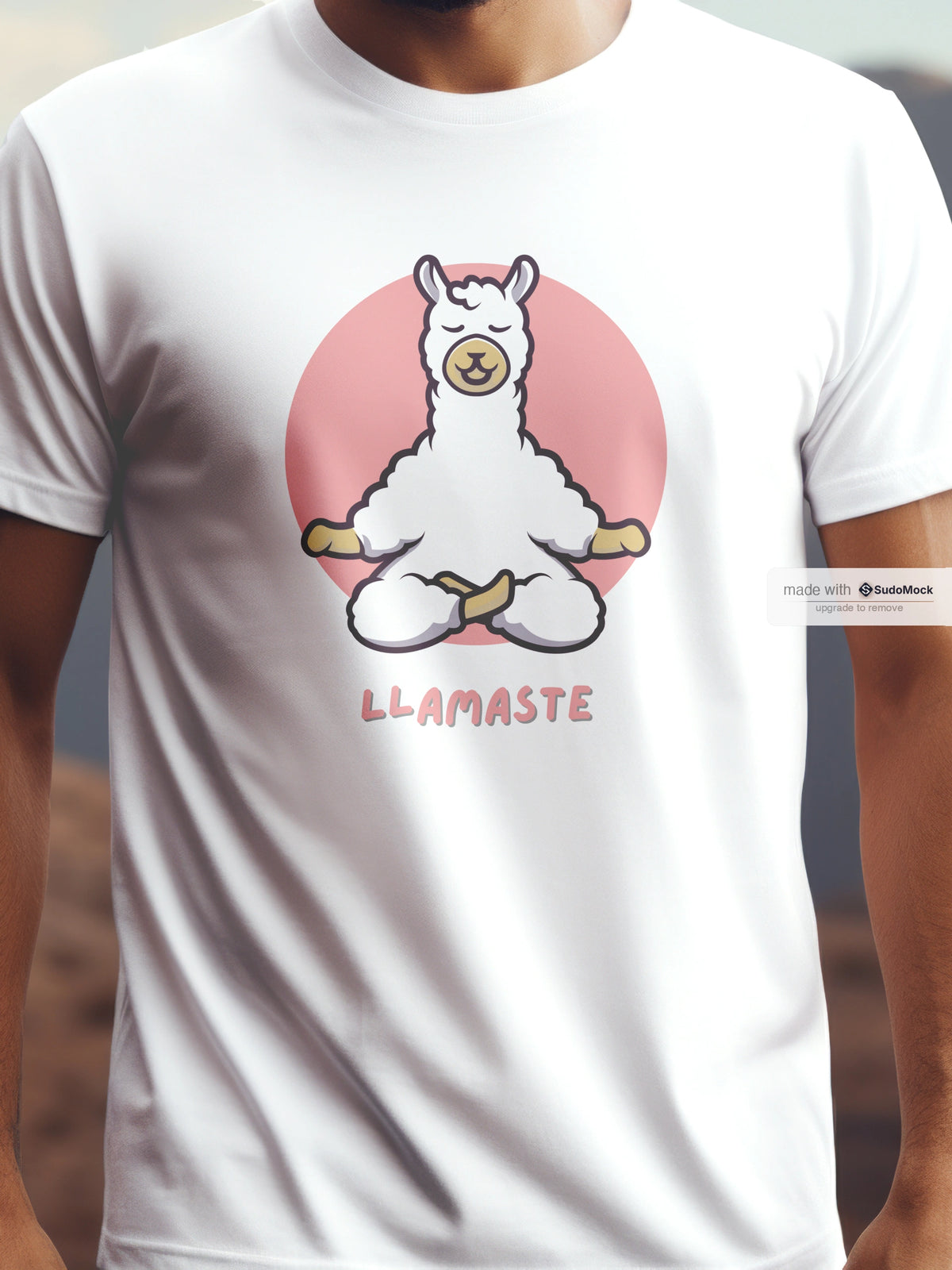 LLAMASTE fehér színű pamut póló – vicces llama design – férfi póló, unisex póló, magyar minta, vicces póló