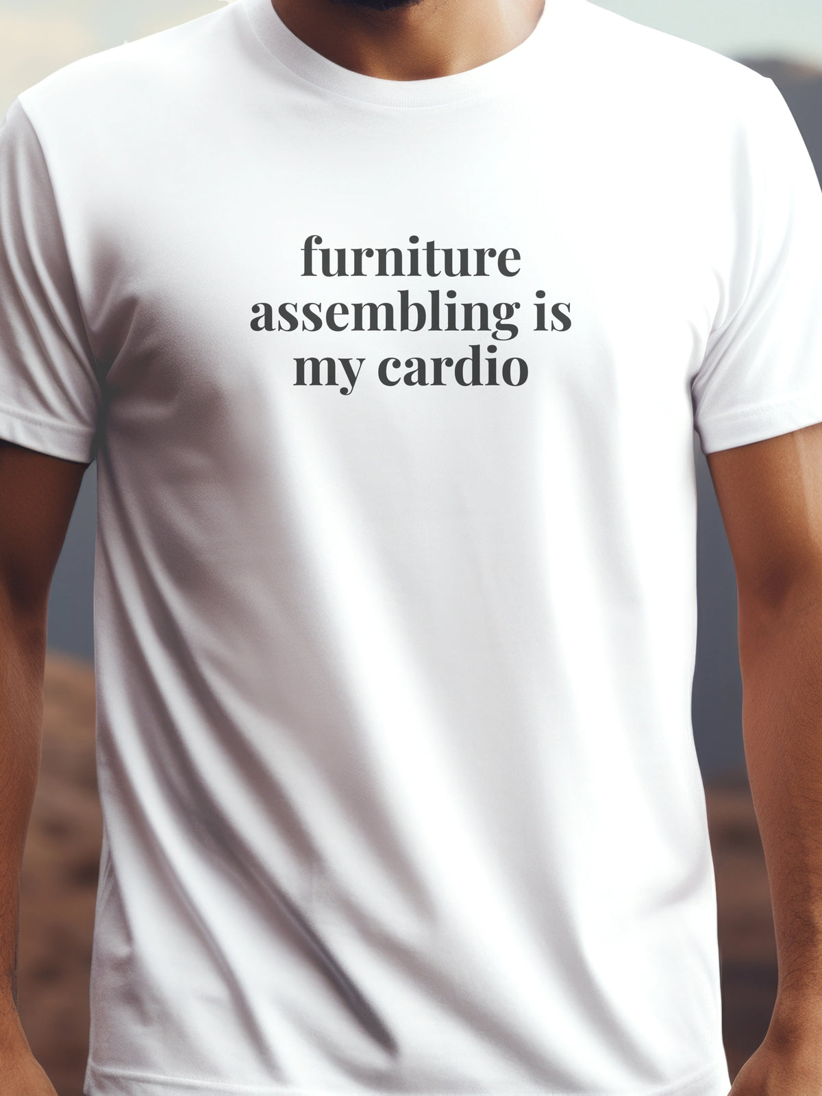 Bútor összeszerelés prémium pamut póló – vicces DIY grafika – fehér férfi póló, unisex póló, magyar minta, vicces póló