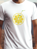 Citrom prémium pamut póló – frissítő limonádé design – fehér férfi póló, unisex póló, magyar minta, vicces póló