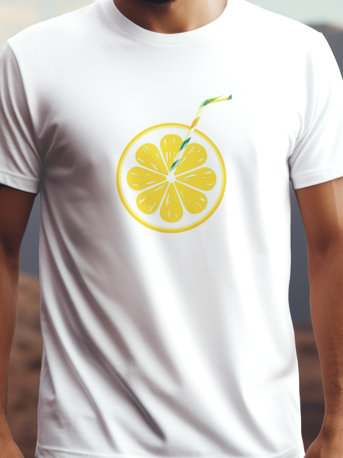 Citrom prémium pamut póló – frissítő limonádé design – fehér férfi póló, unisex póló, magyar minta, vicces póló