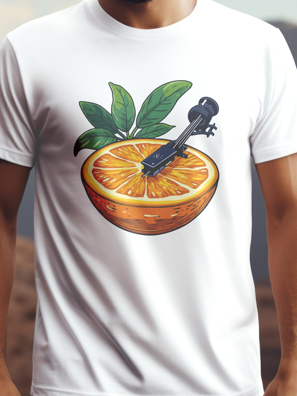 Citrus prémium pamut póló – egyedi narancsos grafika – fehér férfi póló, unisex póló, magyar minta, vicces póló