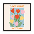 Virágpiac Amsterdam – fúrásmentes, öntapadós képkeret, 20x20 cm - fekete keret