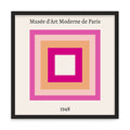 Absztrakt geometriai fali kép – fúrásmentes, öntapadós képkeret, 20x20 cm - fekete keret