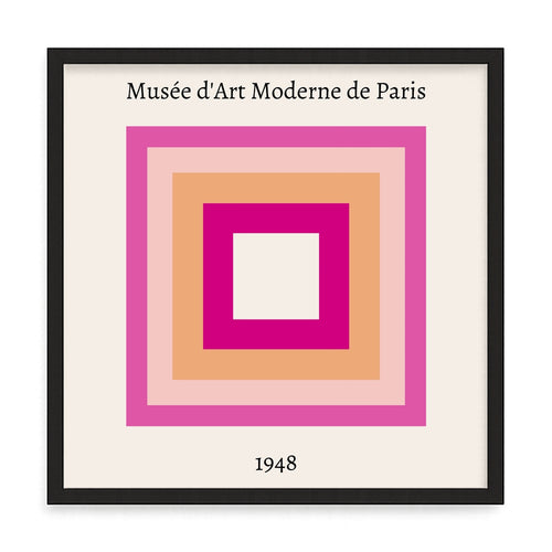 Absztrakt geometriai fali kép – fúrásmentes, öntapadós képkeret, 20x20 cm - fekete keret